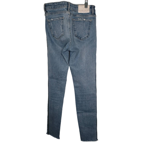 Zara Basic Denim Dept Z1975 Skinny Distressed Raw Hem Jeans Size‎ 2 - Picture 2 of 14